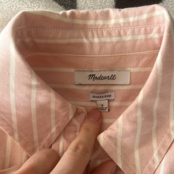 Oversized Signature Oxford Crop Shirt - Dusty Rose - Picture 5 of 7